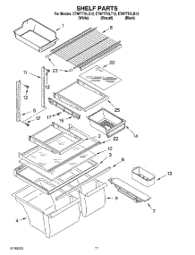 06 - Shelf Parts parts for Whirlpool Refrigerator ET9FTTXLQ12 from AppliancePartsPros.com