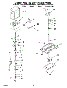 05 - Motor And Ice Container Parts parts for Whirlpool Refrigerator GD5NHAXMT00 from AppliancePartsPros.com