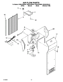09 - Air Flow Parts parts for Whirlpool Refrigerator GD5NHAXMT00 from AppliancePartsPros.com