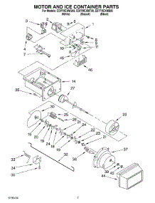 05 - Motor And Ice Container Parts parts for Whirlpool Refrigerator ED7FHEXMQ00 from AppliancePartsPros.com