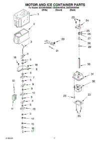 05 - Motor And Ice Container Parts parts for Whirlpool Refrigerator ED2SHAXMT00 from AppliancePartsPros.com
