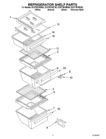 03 - Refrigerator Shelf Parts parts for Whirlpool Refrigerator ED2FHEXMB00 from AppliancePartsPros.com