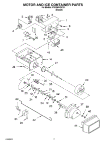 05 - Motor And Ice Container Parts parts for Whirlpool Refrigerator 4YED5FHQKT01 from AppliancePartsPros.com
