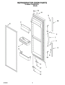 06 - Refrigerator Door Parts parts for Whirlpool Refrigerator 4YED5FHQKT01 from AppliancePartsPros.com