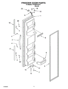 07 - Freezer Door Parts parts for Whirlpool Refrigerator 4YED5FHQKT01 from AppliancePartsPros.com