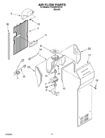 10 - Air Flow Parts parts for Whirlpool Refrigerator 4YED5FHQKT01 from AppliancePartsPros.com