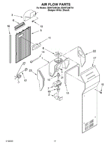 10 - Air Flow parts for Whirlpool Refrigerator ED2NTQXKT04 from AppliancePartsPros.com