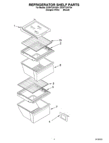03 - Refrigerator Shelf parts for Whirlpool Refrigerator ED2NTQXKQ04 from AppliancePartsPros.com