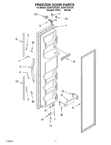 07 - Freezer Door parts for Whirlpool Refrigerator ED2NTQXKQ04 from AppliancePartsPros.com
