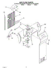 10 - Air Flow parts for Whirlpool Refrigerator GD5LHGXLQ02 from AppliancePartsPros.com