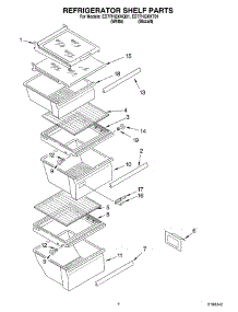 03 - Refrigerator Shelf Parts parts for Whirlpool Refrigerator ED7FHGXKQ01 from AppliancePartsPros.com
