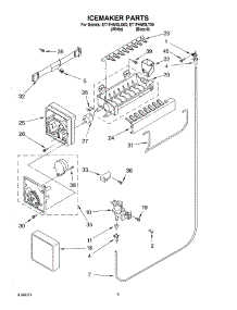 05 - Ice Maker parts for Whirlpool Refrigerator ET1FHMXLT00 from AppliancePartsPros.com