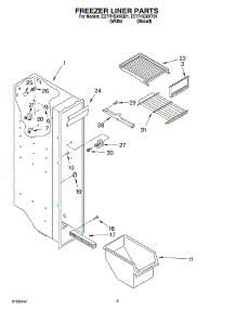 04 - Freezer Liner Parts parts for Whirlpool Refrigerator ED7FHGXKQ01 from AppliancePartsPros.com
