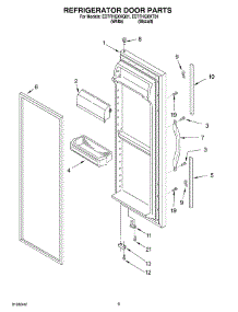 06 - Refrigerator Door Parts parts for Whirlpool Refrigerator ED7FHGXKQ01 from AppliancePartsPros.com
