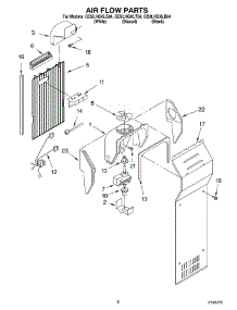 05 - Air Flow parts for Whirlpool Refrigerator GD2LHGXLB04 from AppliancePartsPros.com