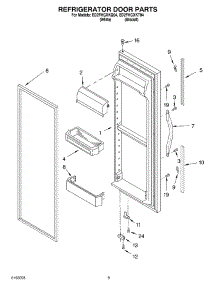 06 - Refrigerator Door parts for Whirlpool Refrigerator ED2FHGXKQ04 from AppliancePartsPros.com