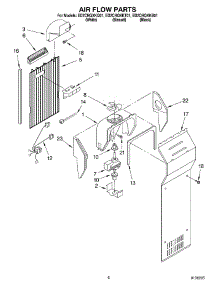 05 - Air Flow parts for Whirlpool Refrigerator ED2CHQXKB01 from AppliancePartsPros.com