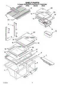 05 - Shelf, Optional parts for Whirlpool Refrigerator ET8CHKXKQ02 from AppliancePartsPros.com