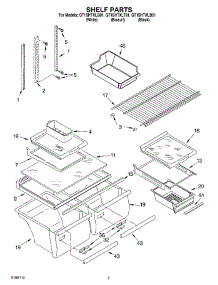 03 - Shelf parts for Whirlpool Refrigerator GT1SHTXLT01 from AppliancePartsPros.com
