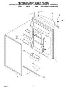 04 - Refrigerator Door parts for Whirlpool Refrigerator GR2SHKXKS02 from AppliancePartsPros.com