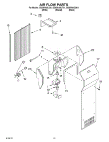 09 - Air Flow parts for Whirlpool Refrigerator GC5SHAXLB01 from AppliancePartsPros.com