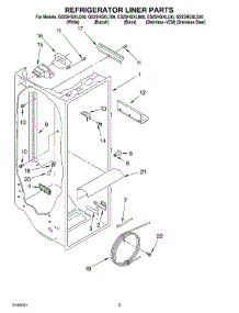 02 - Refrigerator Liner parts for Whirlpool Refrigerator GS2SHGXLT00 from AppliancePartsPros.com