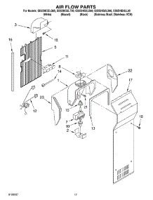 10 - Air Flow parts for Whirlpool Refrigerator GS5SHGXLQ00 from AppliancePartsPros.com