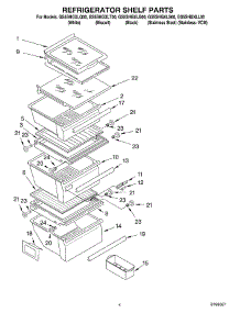 03 - Refrigerator Shelf parts for Whirlpool Refrigerator GS5SHGXLB00 from AppliancePartsPros.com