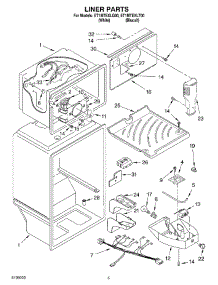 03 - Liner parts for Whirlpool Refrigerator ET1MTEXLT00 from AppliancePartsPros.com