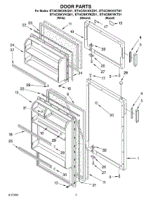 02 - Door parts for Whirlpool Refrigerator ET4CSKXKQ01 from AppliancePartsPros.com