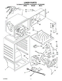 03 - Liner parts for Whirlpool Refrigerator ET1CHKXKQ01 from AppliancePartsPros.com