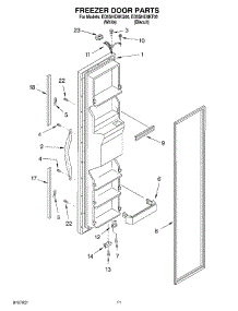 07 - Freezer Door parts for Whirlpool Refrigerator ED5SHEXKQ00 from AppliancePartsPros.com