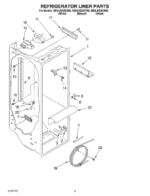 02 - Refrigerator Liner parts for Whirlpool Refrigerator GD2LHGXKB00 from AppliancePartsPros.com