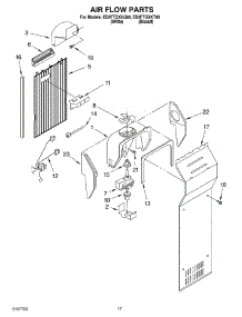 10 - Air Flow parts for Whirlpool Refrigerator ED2FTGXKQ00 from AppliancePartsPros.com