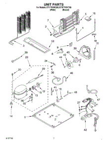 04 - Unit parts for Whirlpool Refrigerator ET1FTKXKT00 from AppliancePartsPros.com