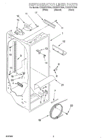 02 - Refrigerator Liner parts for Whirlpool Refrigerator ED22RFXFW04 from AppliancePartsPros.com