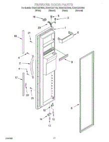 08 - Freezer Door parts for Whirlpool Refrigerator ED22CQXHB03 from AppliancePartsPros.com