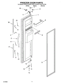 08 - Freezer Door parts for Whirlpool Refrigerator ED22LFXHB03 from AppliancePartsPros.com