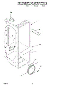 02 - Refrigerator Liner parts for Whirlpool Refrigerator GD25BFCHT01 from AppliancePartsPros.com
