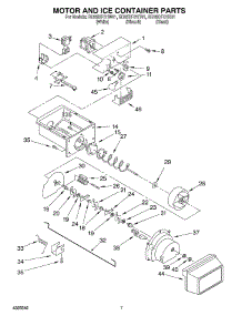 05 - Motor And Ice Container parts for Whirlpool Refrigerator GD25BFCHT01 from AppliancePartsPros.com