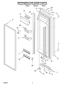 06 - Refrigerator Door parts for Whirlpool Refrigerator GD25BFCHT01 from AppliancePartsPros.com