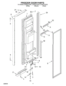 07 - Freezer Door parts for Whirlpool Refrigerator GD25BFCHT01 from AppliancePartsPros.com