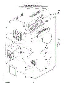 12 - Ice Maker parts for Whirlpool Refrigerator GD25BFCHW01 from AppliancePartsPros.com