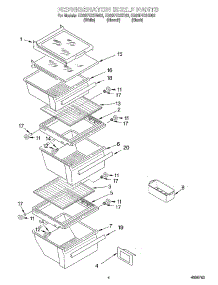 03 - Refrigerator Shelf parts for Whirlpool Refrigerator ED22PEXHT02 from AppliancePartsPros.com