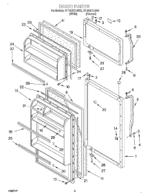 02 - Door parts for Whirlpool Refrigerator ET18BKXJW00 from AppliancePartsPros.com