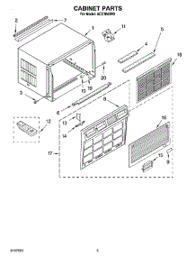 03 - Cabinet Parts parts for Whirlpool Air Conditioner ACC184XR0 from AppliancePartsPros.com