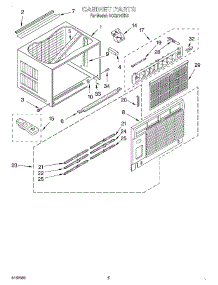 03 - Cabinet parts for Whirlpool Air Conditioner ACQ214XK0 from AppliancePartsPros.com