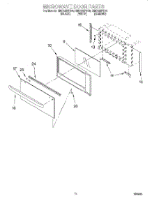 08 - Microwave Door parts for Whirlpool Oven RMC305PDQ4 from AppliancePartsPros.com