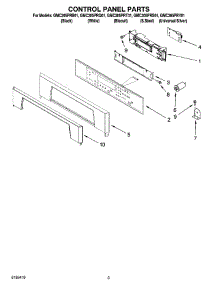 02 - Control Panel Parts parts for Whirlpool Oven GMC305PRY01 from AppliancePartsPros.com