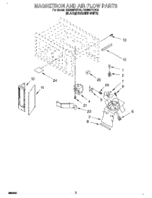 03 - Magnetron And Air Flow parts for Whirlpool Oven RM280PXBB0 from AppliancePartsPros.com
